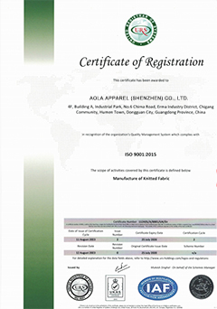 ISO 9001 certificate document
