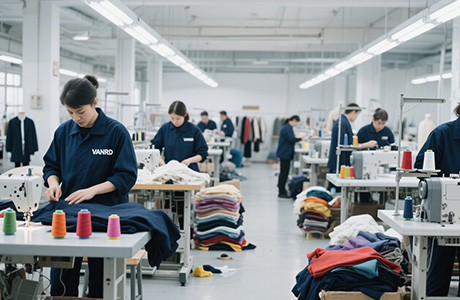 SunSync garment production floor with skilled workers