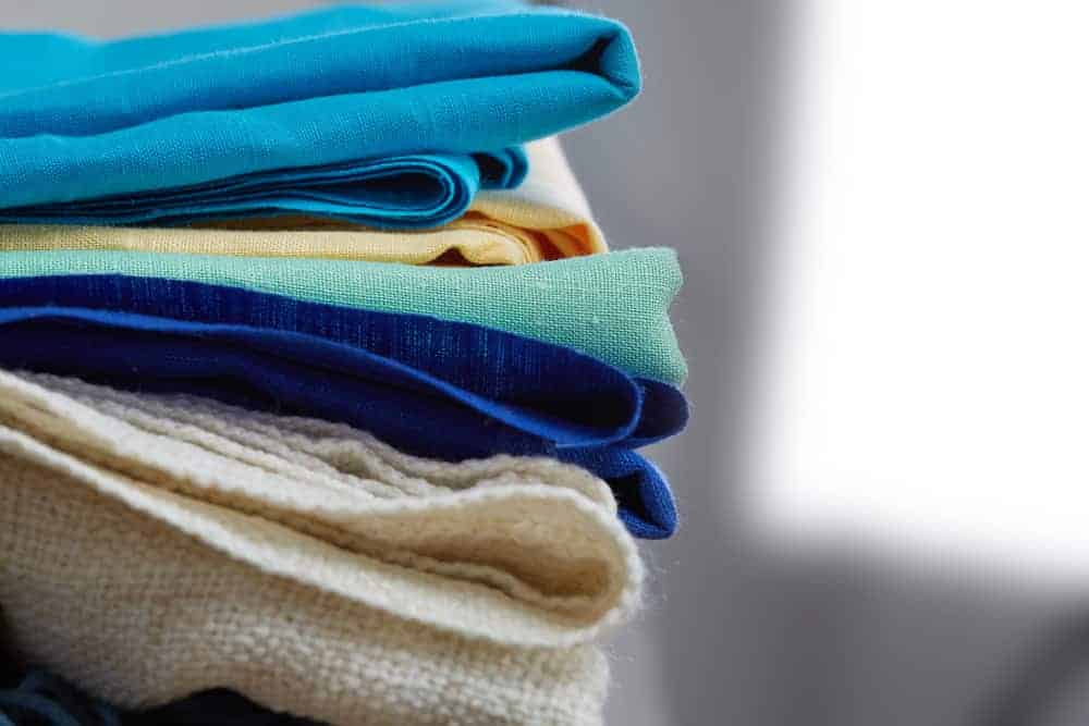 Fabric swatches and care reference
