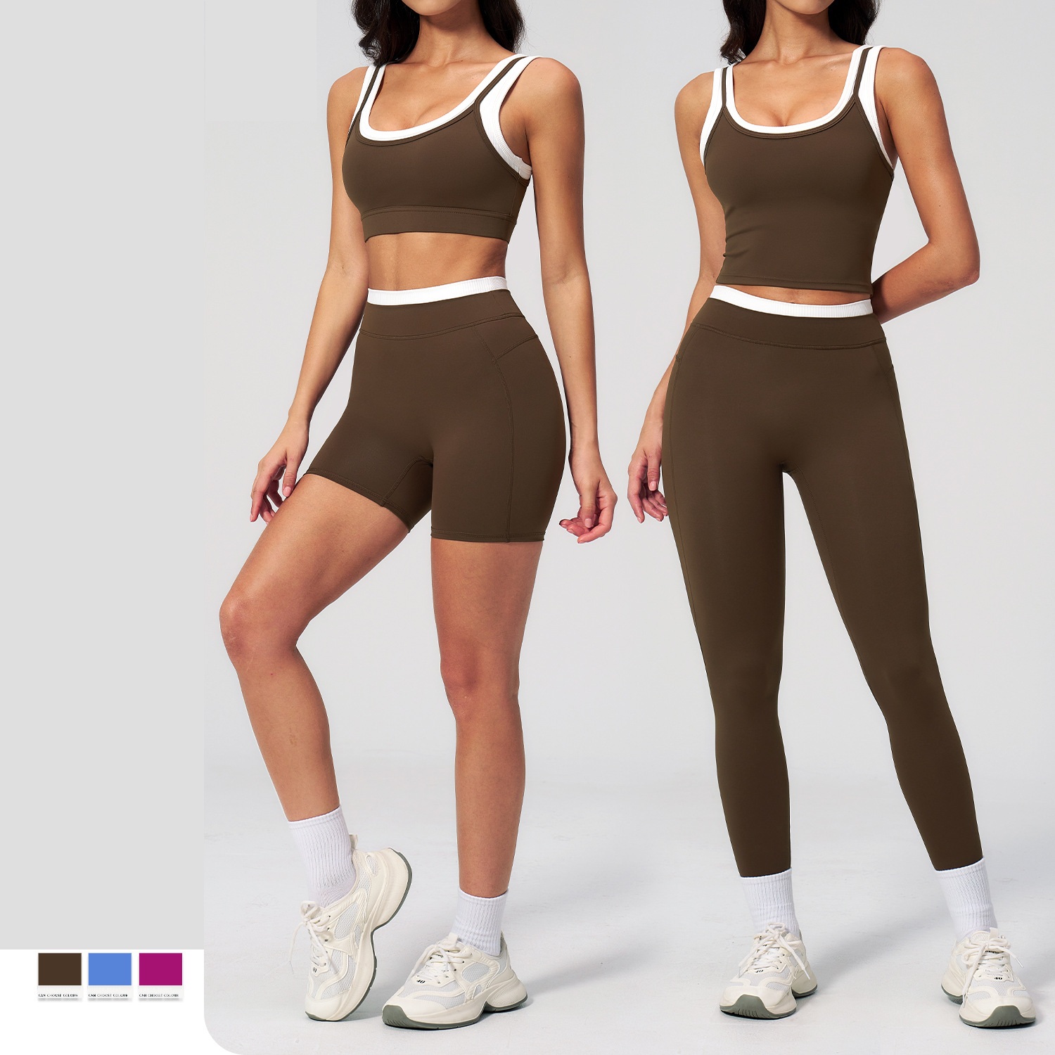 Women’s High-Waisted Colorblock Training Set 3129 SS0096 product view