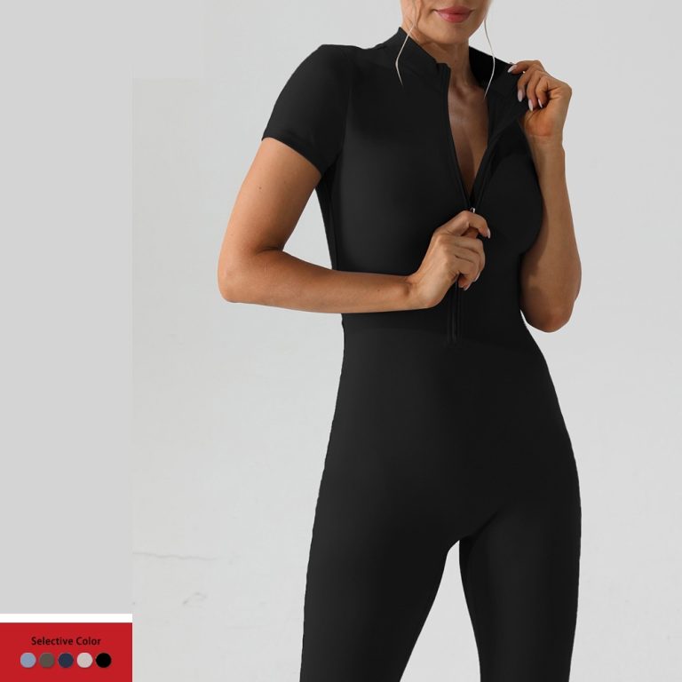 Women’s Short-Sleeve Yoga Jumpsuit