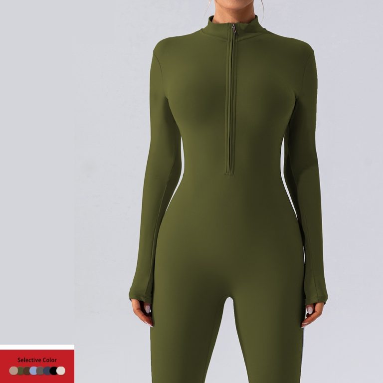 Women’s Long-Sleeve Seamless Yoga Jumpsuit