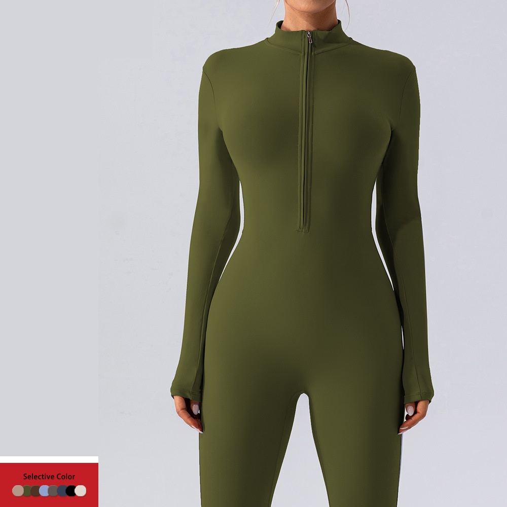 Women’s Long-Sleeve Seamless Yoga Jumpsuit SS0257