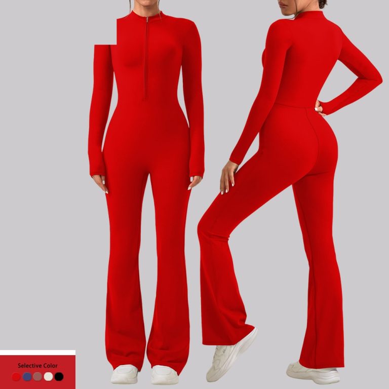 Women’s Long-Sleeve Yoga Jumpsuit