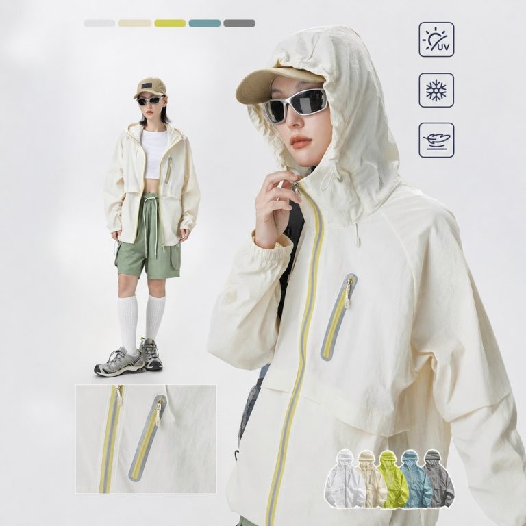 Unisex Short-Sleeve Hooded UV Protection Jacket